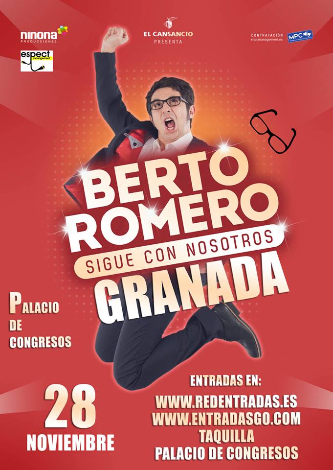 Berto Romero llega al Palacio de Congresos de Granada
